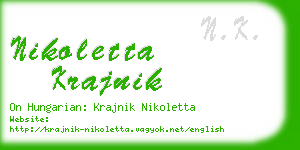 nikoletta krajnik business card